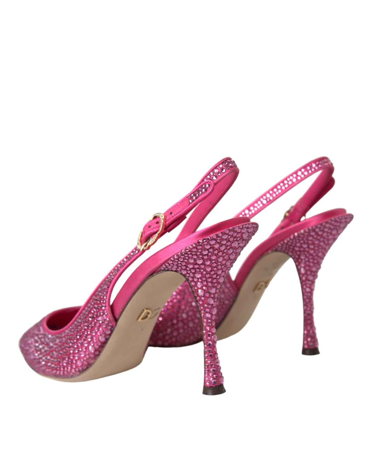  - Pink Strass Crystal Heels Slingbacks Shoes