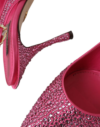  - Pink Strass Crystal Heels Slingbacks Shoes