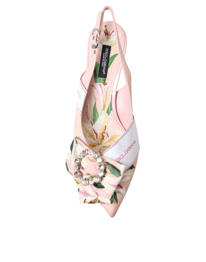  - Pink Lily Crystal Cady Slingback Heel Shoes