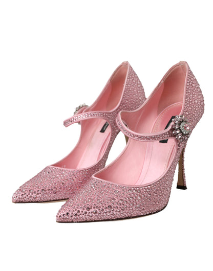  - Pink Strass Crystal Heels Pumps Shoes