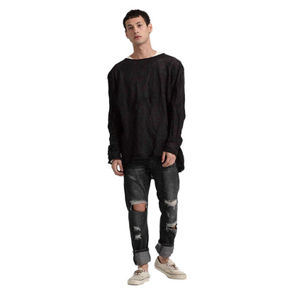  - Black Cotton Jeans & Pant