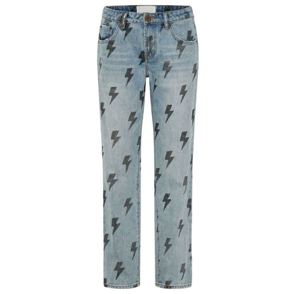  - Light Blue Cotton Jeans & Pant