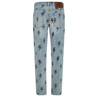  - Light Blue Cotton Jeans & Pant