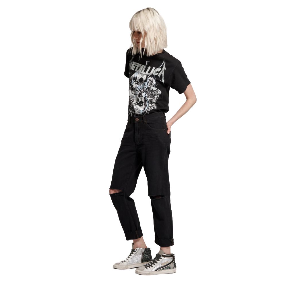  - Black Cotton Jeans & Pant