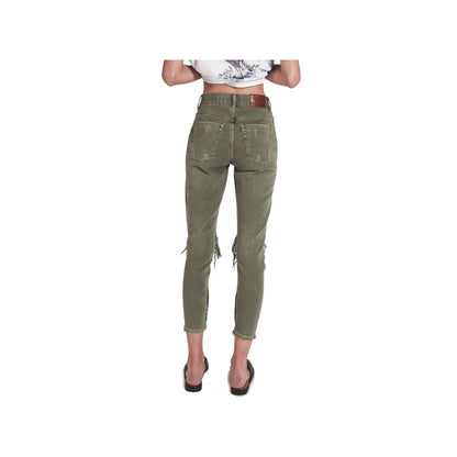  - Green Cotton Jeans & Pant