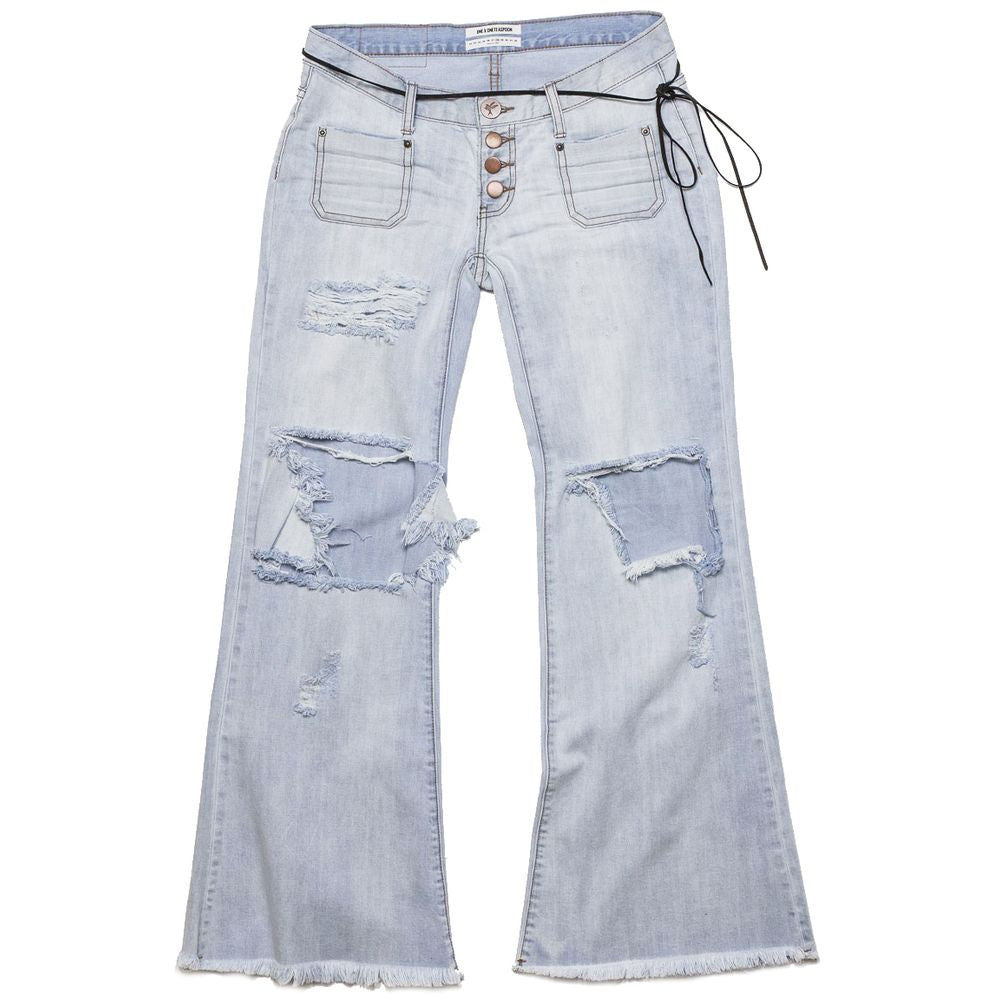  - Light Blue Cotton Jeans & Pant