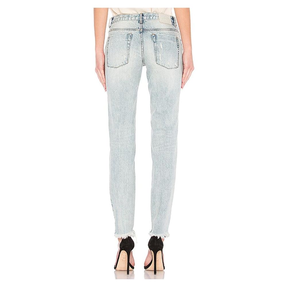  - Light Blue Cotton Jeans & Pant