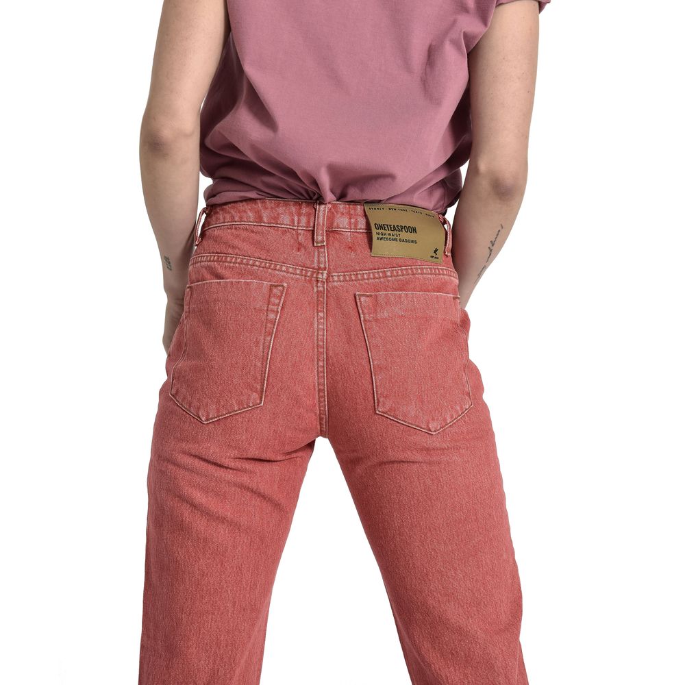  - Red Cotton Women Jeans