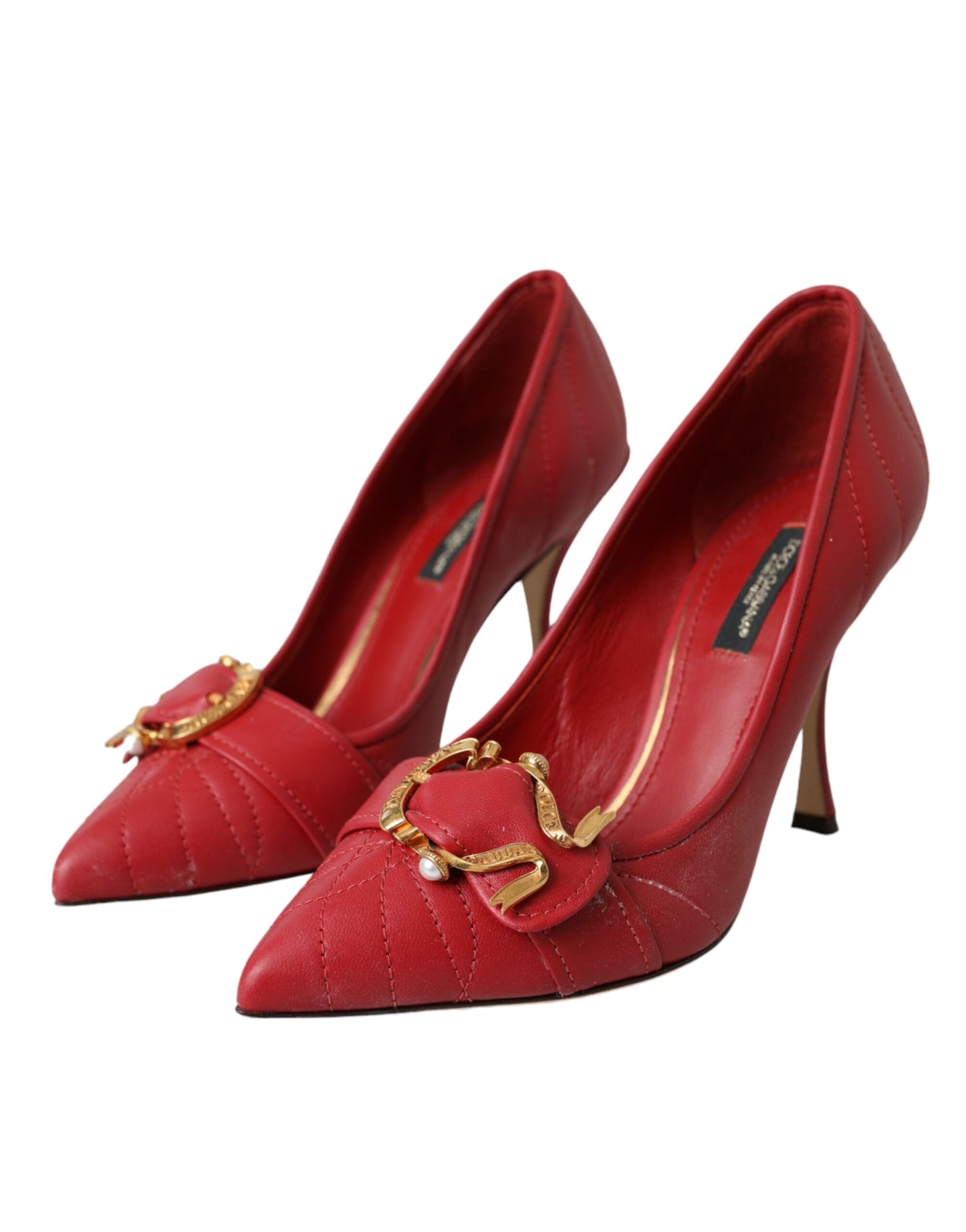  - Red Devotion Leather Heels Pumps Shoes