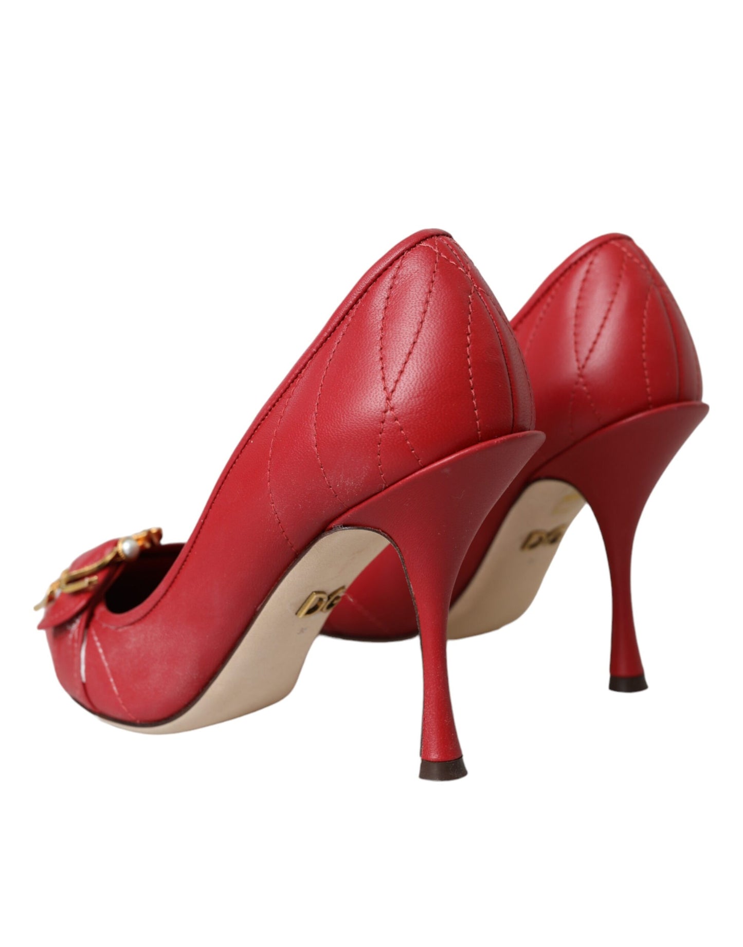  - Red Devotion Leather Heels Pumps Shoes