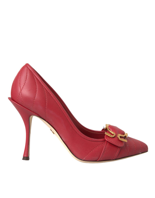  - Red Devotion Leather Heels Pumps Shoes