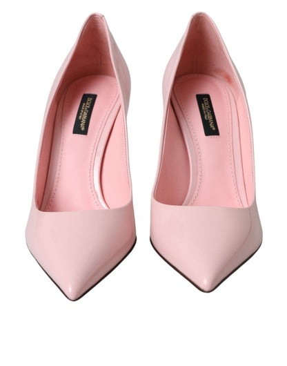 Light Pink Patent Leather Pump Heels Shoes - The Luxe Alliance