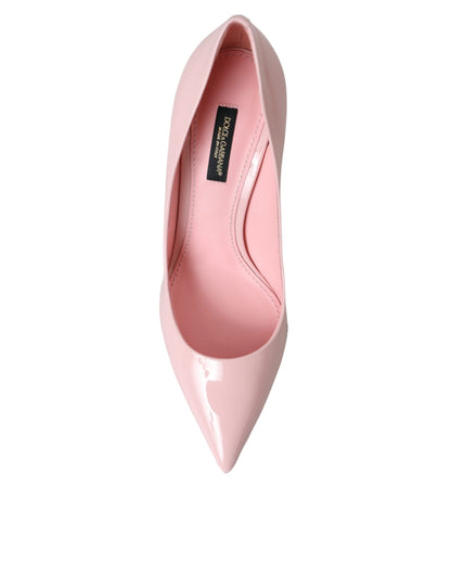 Light Pink Patent Leather Pump Heels Shoes - The Luxe Alliance