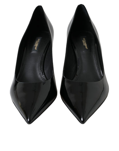  - Black Patent Leather Heels Pumps Shoes