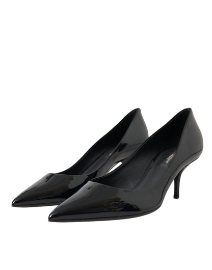  - Black Patent Leather Heels Pumps Shoes