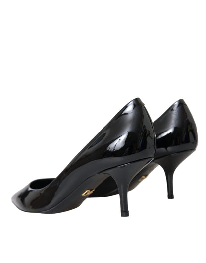  - Black Patent Leather Heels Pumps Shoes