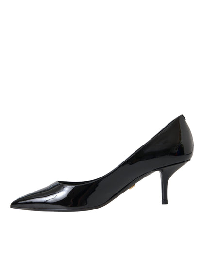  - Black Patent Leather Heels Pumps Shoes