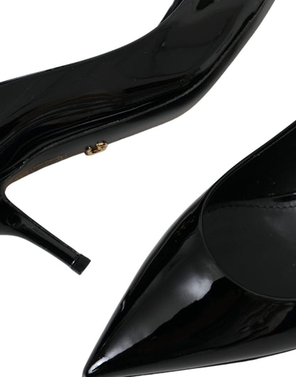  - Black Patent Leather Heels Pumps Shoes