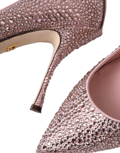  - Pink Strass Crystal Heels Pumps Shoes