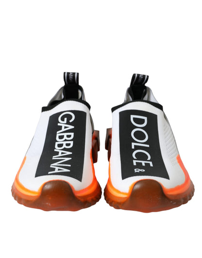  - Black White Orange Slip On Sorrento Sneakers Shoes