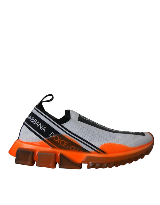  - Black White Orange Slip On Sorrento Sneakers Shoes