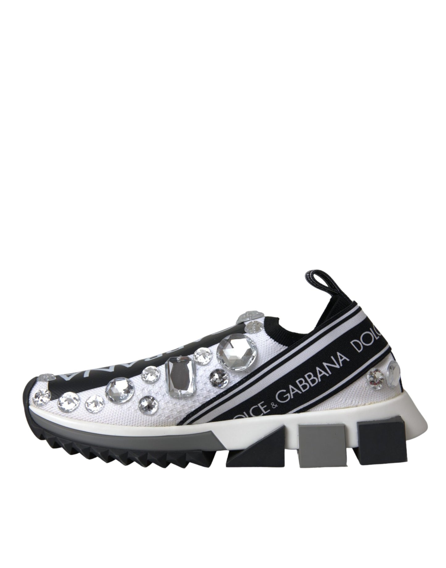  - White Sorrento Crystals Sneakers Shoes