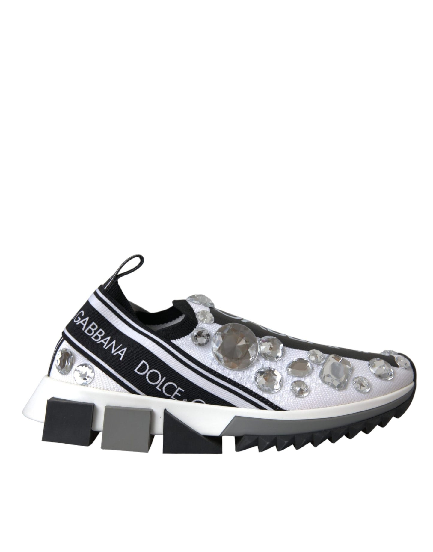  - White Sorrento Crystals Sneakers Shoes