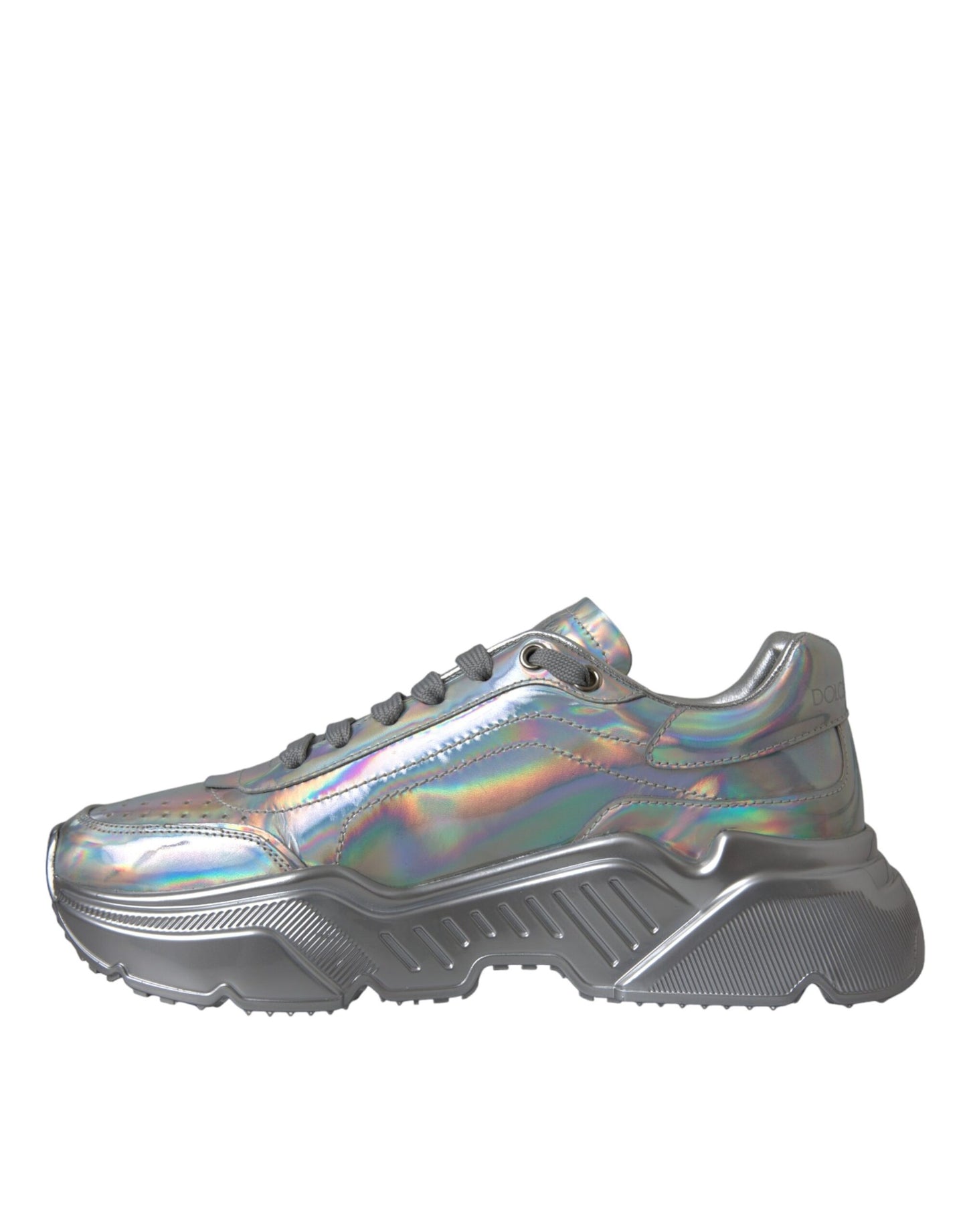  - Silver Iridescent DAYMASTER Leather Sneakers Shoes