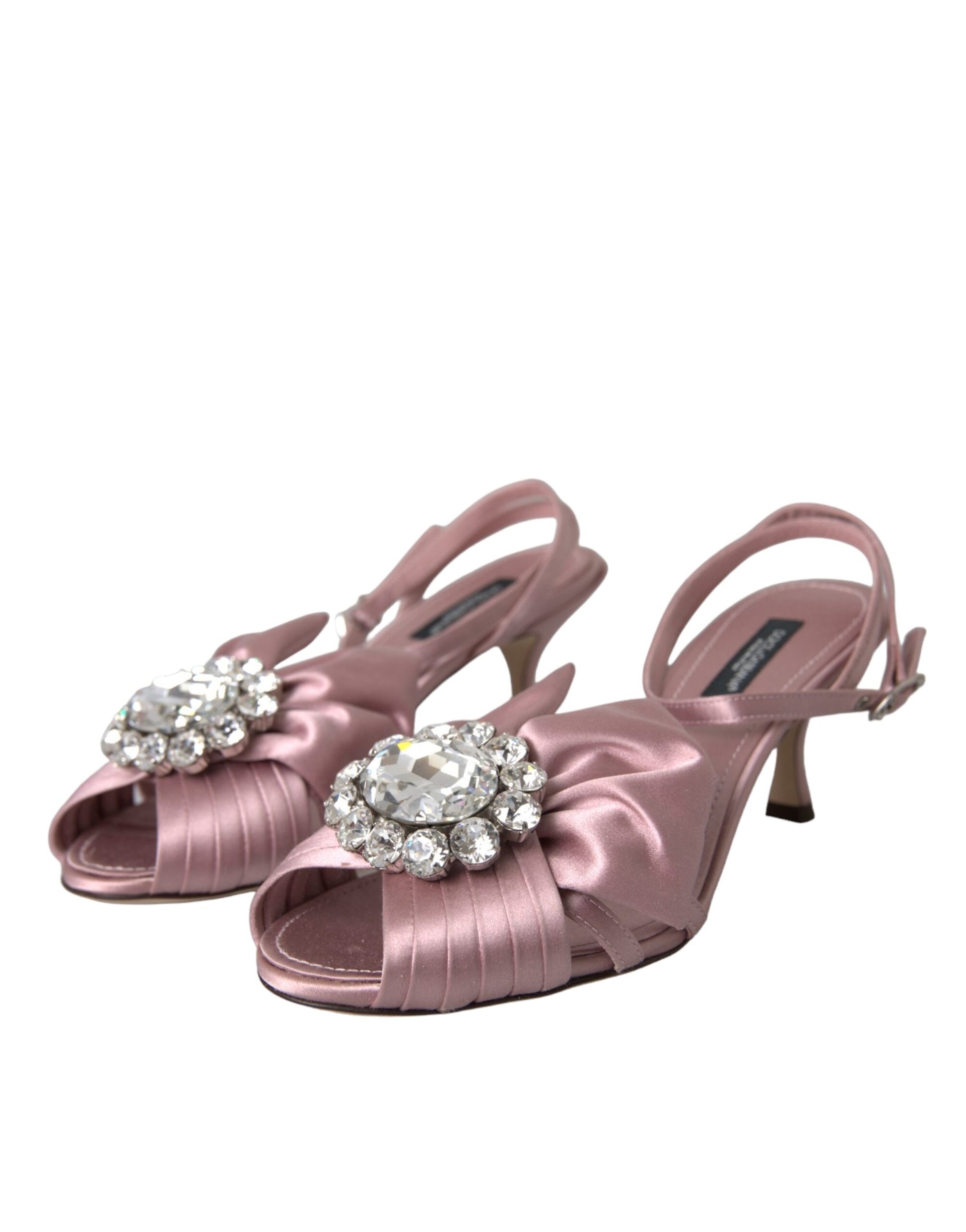 Pink Keira Crystal Heels Sandals Shoes