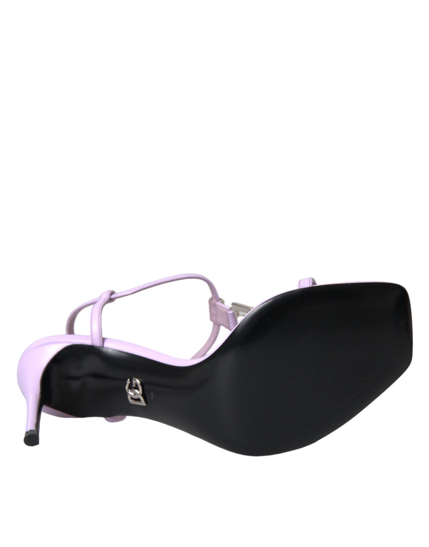  - Purple Leather Logo Ankle Strap Keira Sandals Shoes