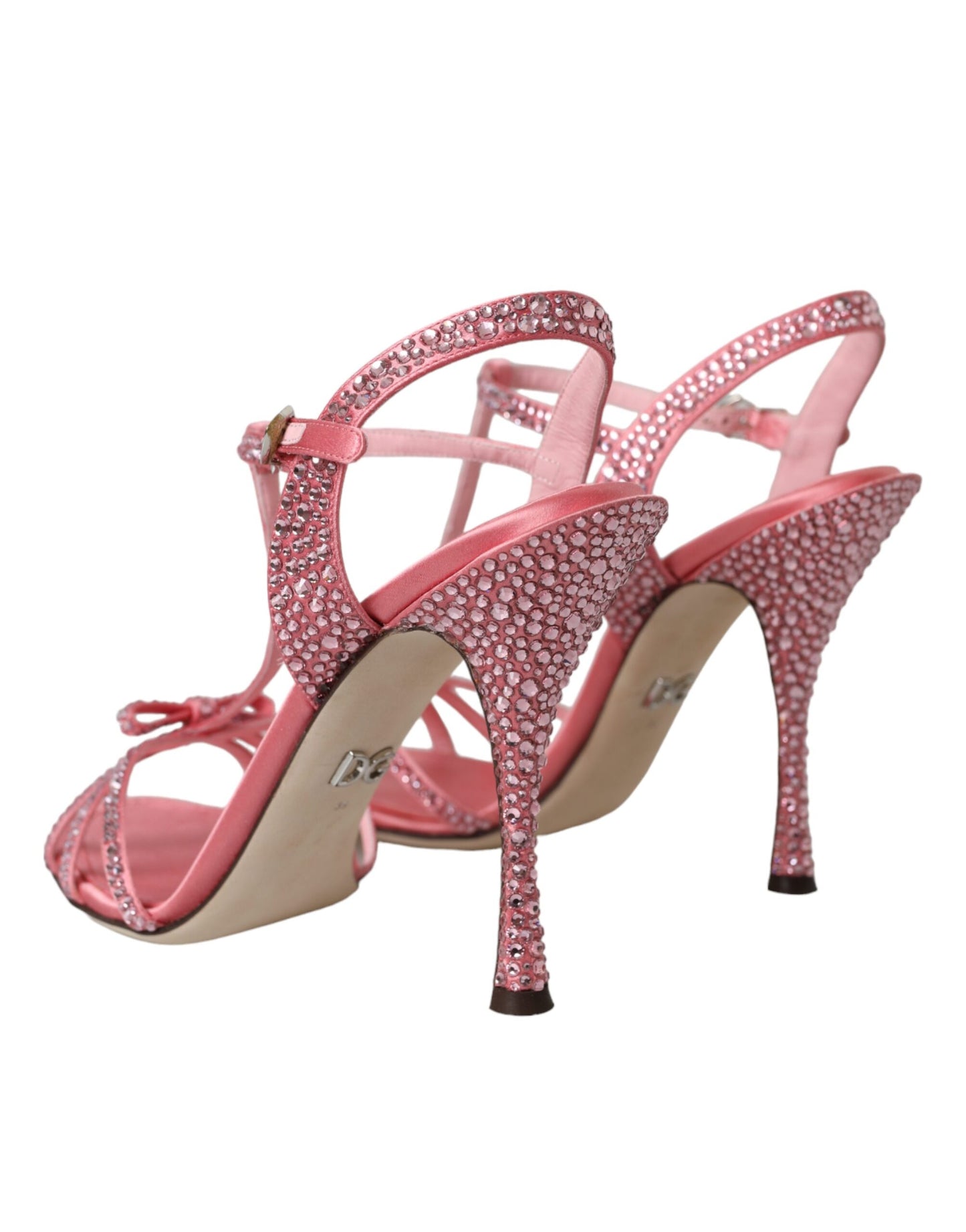  - Pink Strass Ankle Strap Heels Sandals Shoes