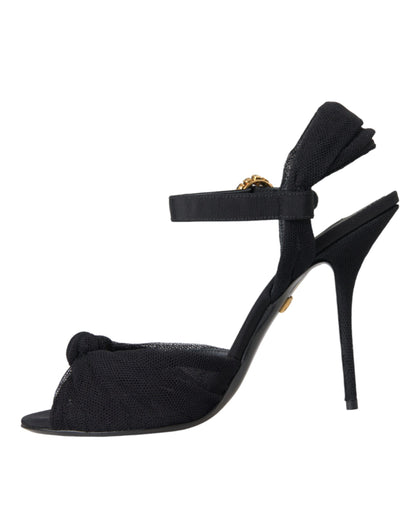 Black Suede Crystals Keira Sandals Shoes - The Luxe Alliance