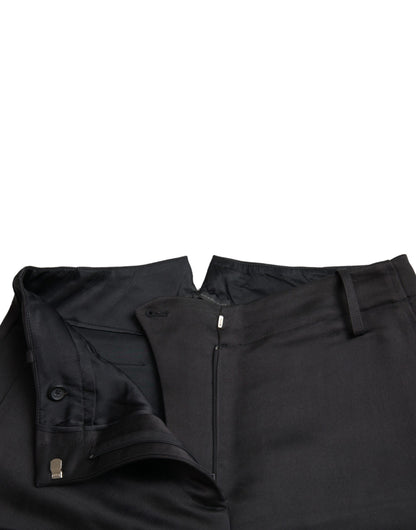 Black High Waist Capri Cropped Pants - The Luxe Alliance