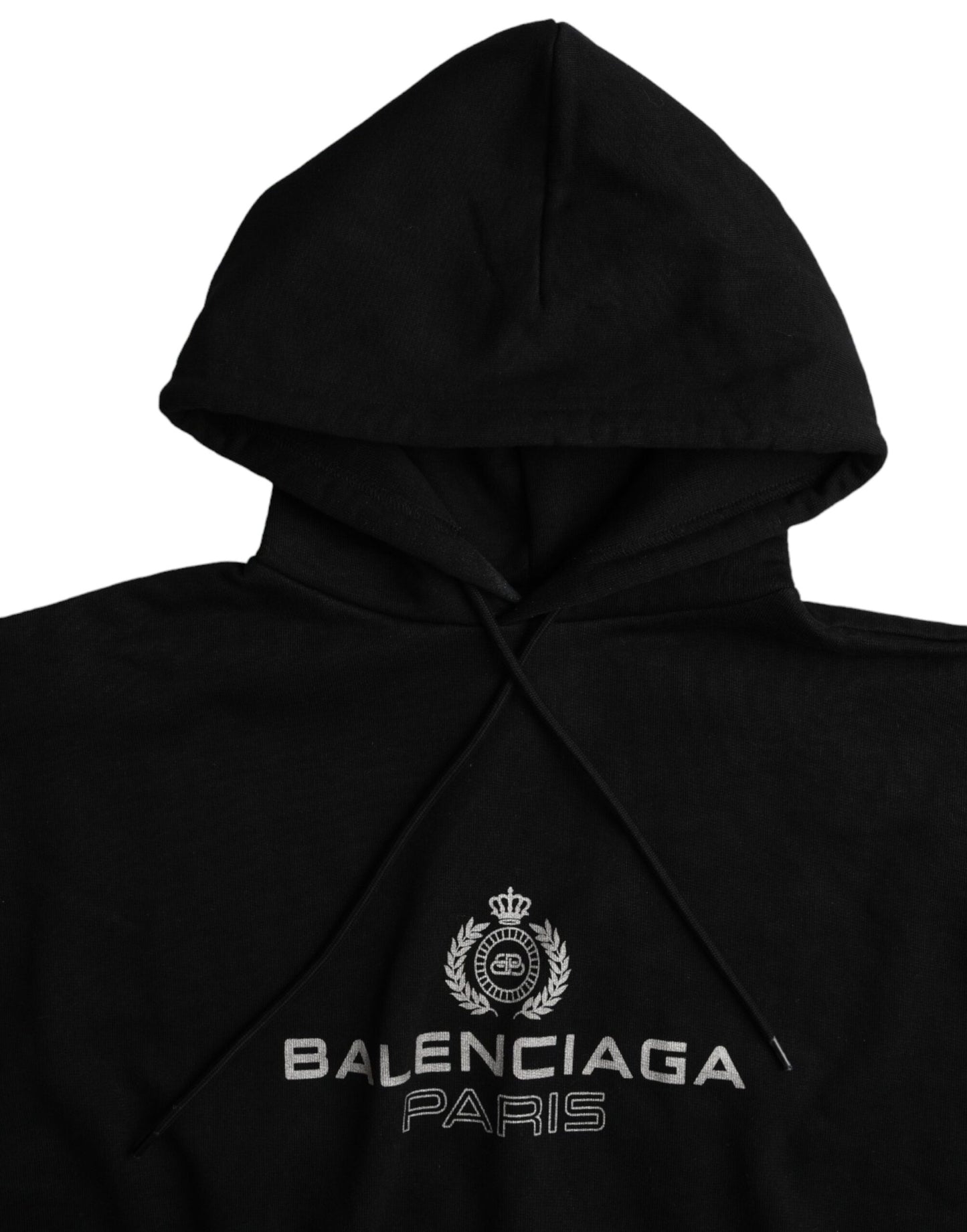  - Black Cotton Logo Hooded Pullover Sweatshirt Sweater