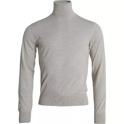  - Pullover Beige Cashmere Turtleneck Sweater