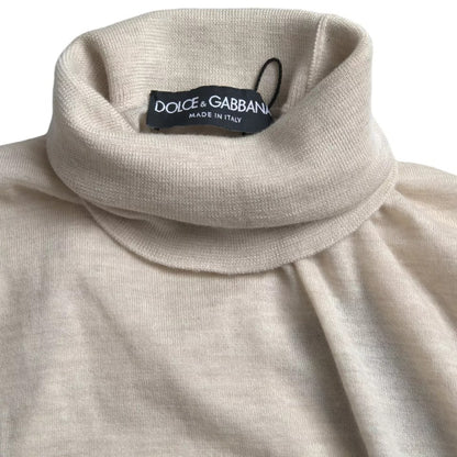  - Pullover Beige Cashmere Turtleneck Sweater