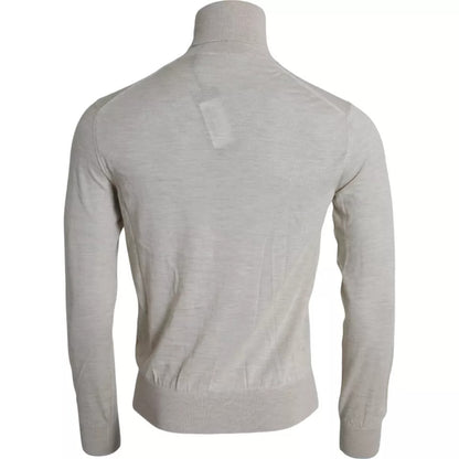  - Pullover Beige Cashmere Turtleneck Sweater