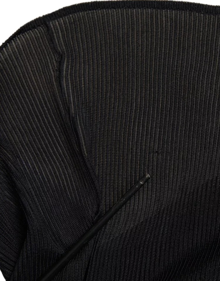  - Black Viscose Turtle Neck Pullover Sweater