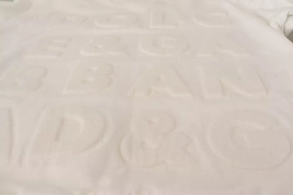  - White Logo Embossed Cotton Sweatshirt Sweater