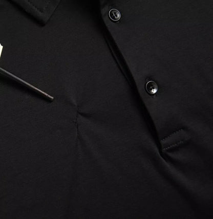  - Black Logo Cotton Collared Polo Top T-shirt