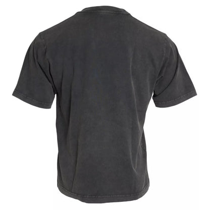  - Gray Logo Embellished Cotton Short Sleeves T-shirt