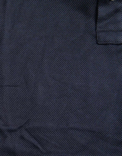  - Navy Blue Collared Short Sleeve Polo T-shirt