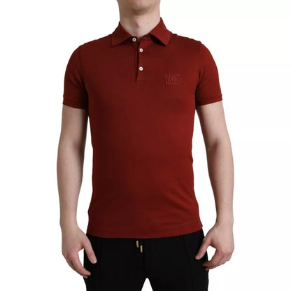  - Red Logo Collared Short Sleeve Men T-shirt