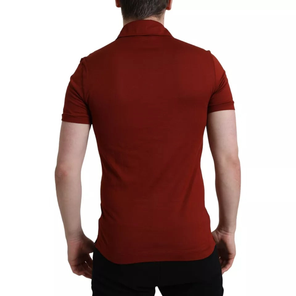  - Red Logo Collared Short Sleeve Men T-shirt