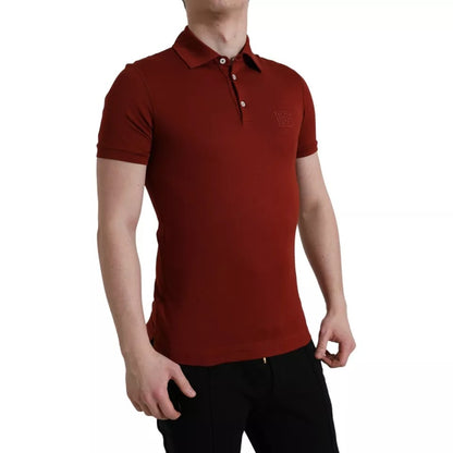  - Red Logo Collared Short Sleeve Men T-shirt