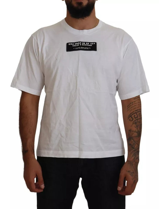  - White Cotton DG Appliqué Men Casual T-shirt