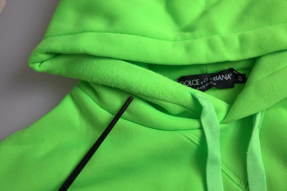  - Neon Green Logo Pullover Hooded Sweatshirt Sweater