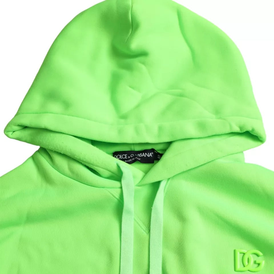  - Neon Green Logo Pullover Hooded Sweatshirt Sweater