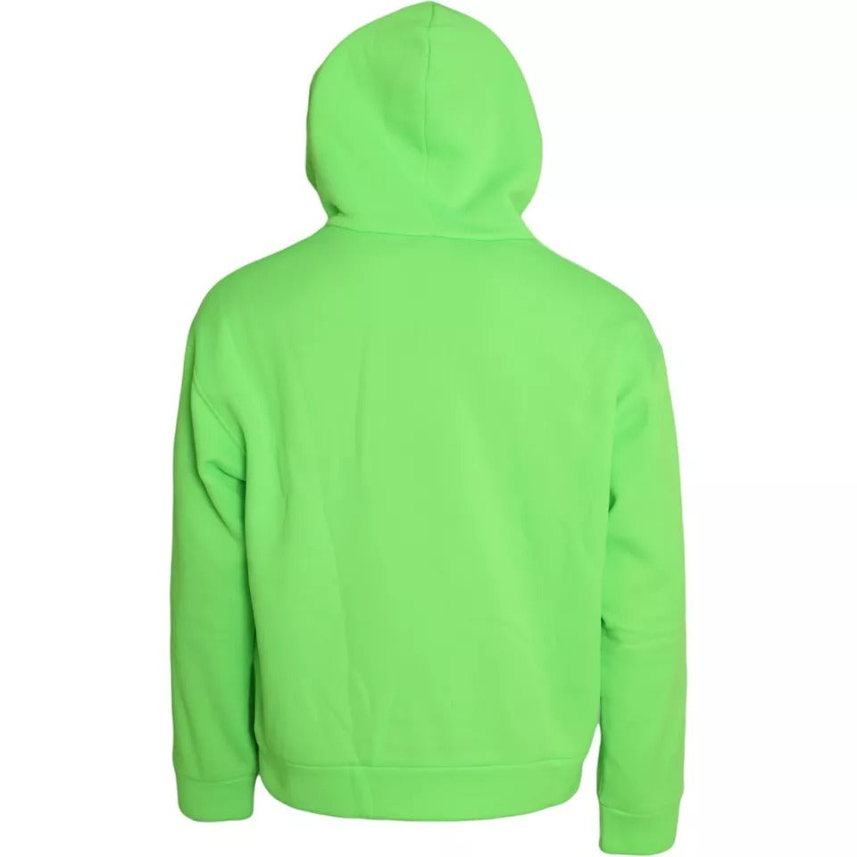  - Neon Green Logo Pullover Hooded Sweatshirt Sweater