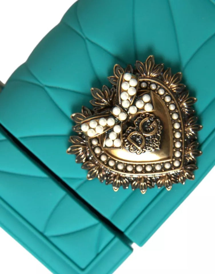 Dolce & Gabbana Turquoise Silicone Devotion Heart Cover AirPods Case